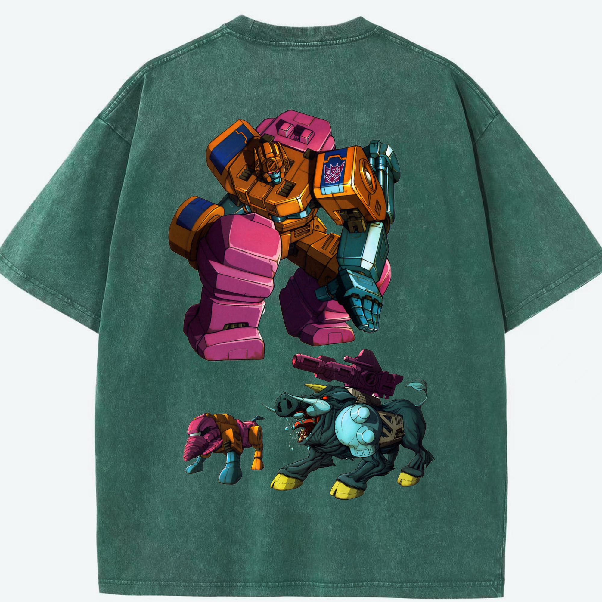 （画像用）  綿100% ヴィンテージ風 半袖Tシャツ（背面プリント）